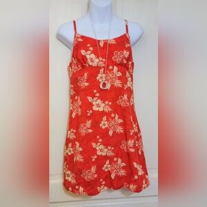🛍️ BUNDLE ONLY 🛍️Wild Fable Scarlet Dress with Ivory Leaf Motif